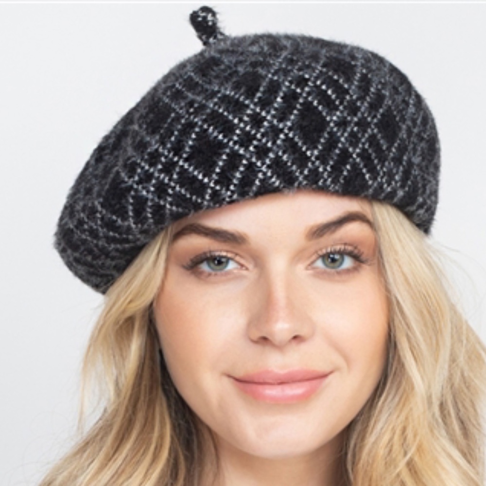 Black color Beret hat
